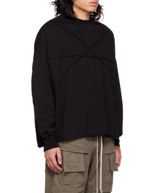 Rick Owens Black Drkshdw Stitch-Detail Sweatshirt for men