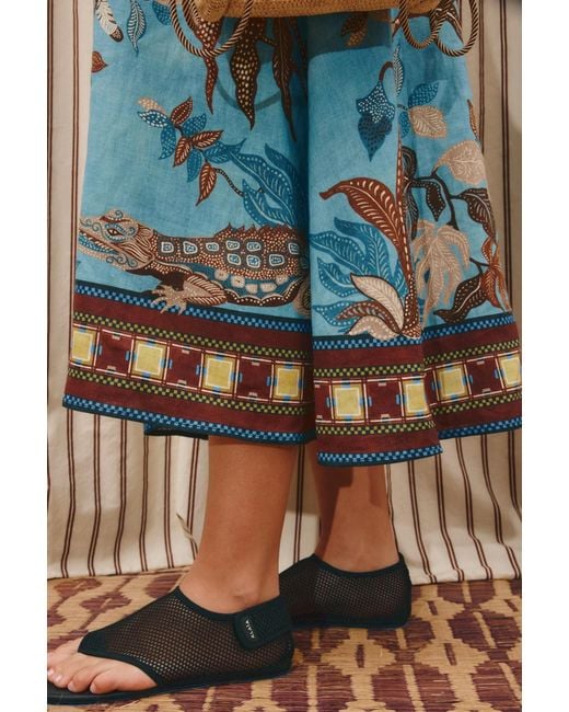 ALÉMAIS Blue Puff-Sleeved Dress