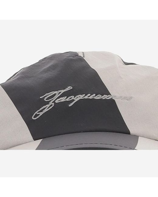 Jacquemus Gray La Casquette Baluchon Striped Cap