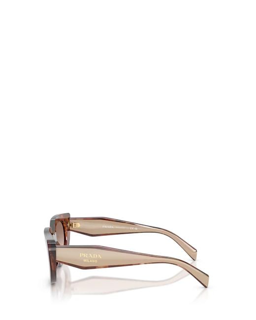 Prada Pink Eyewear Oval Frame Sunglasses