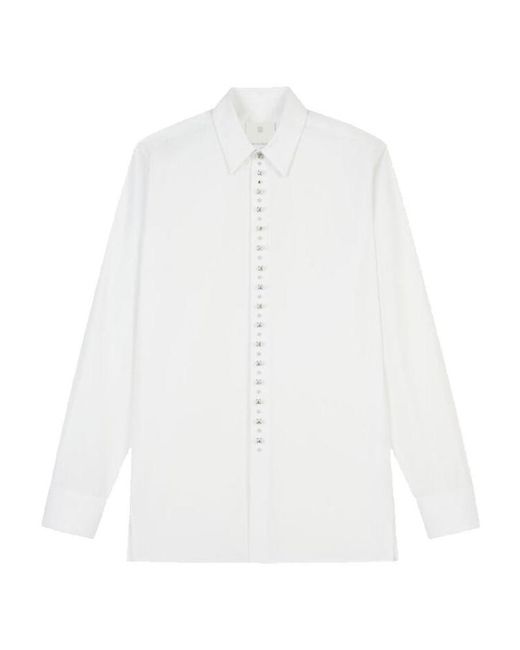 Givenchy White Riveted Shirt for men