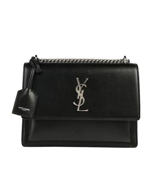 Saint Laurent Black Sunset Medium Shoulder Bag