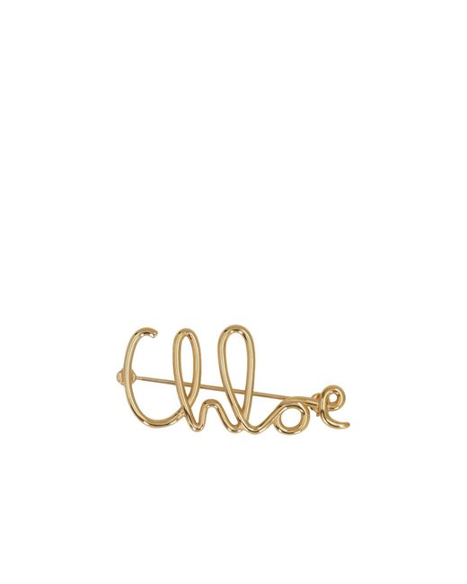 Chloé Metallic Chloé Iconic Brooch