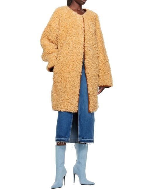Stand Studio Blue Paola Cashmere Long-Sleeved Coat
