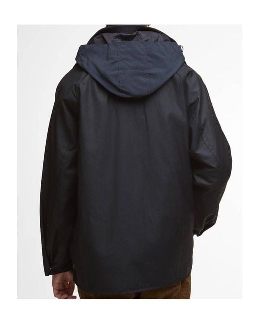 Barbour Black Modified Solway Waxed Jacket for men