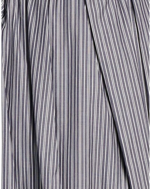 Brunello Cucinelli Gray Stylish Striped Balloon Skirt