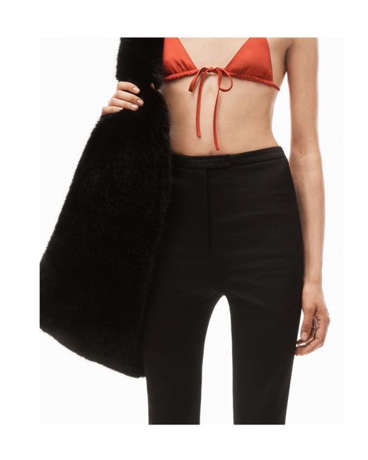 Alexander Wang Black Side-Slit Trousers