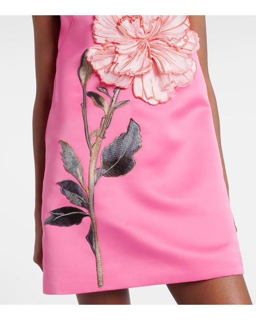 Leo Pink Yvonne Embroidered Minidress