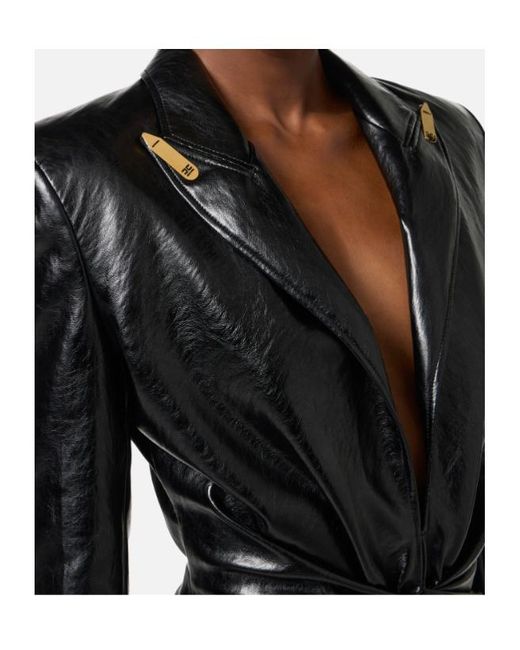 Elisabetta Franchi Black Twist-Detail Mini Dress