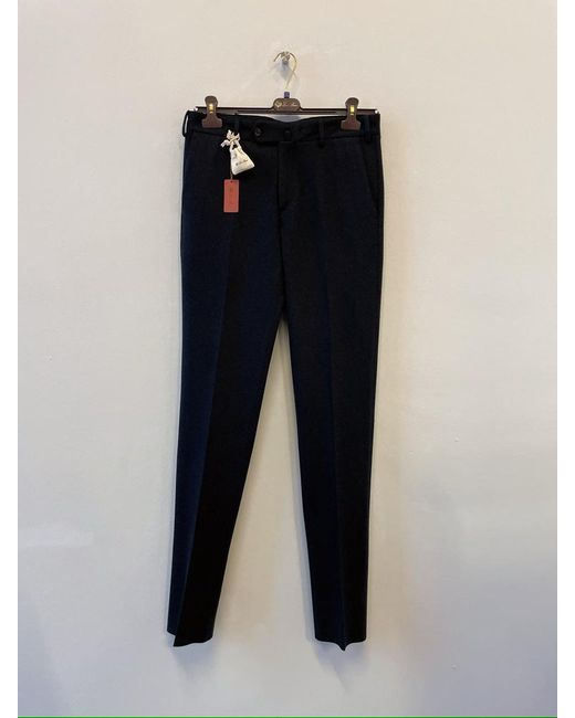 Loro Piana Blue Novalis Belt-Loop Casual Pants for men