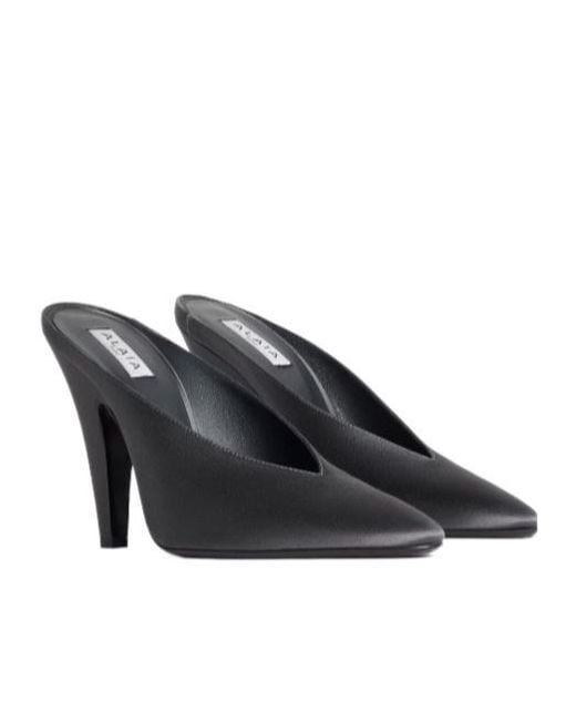 Alaïa Brown Cone Mules