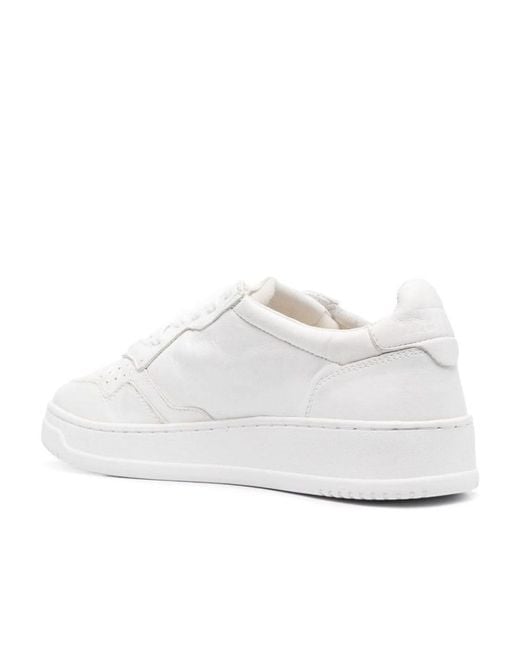 Autry White Medalist Low-Top Sneakers for men