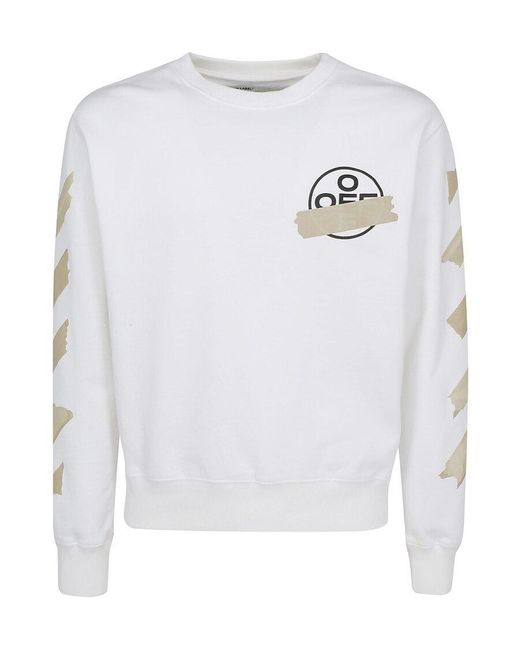 Off-White c/o Virgil Abloh White Tape Arrows Crew Neck Sweatshirt for men