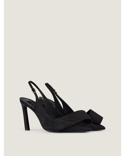 Givenchy Black Twisted Ribbon Slingbacks Pumps
