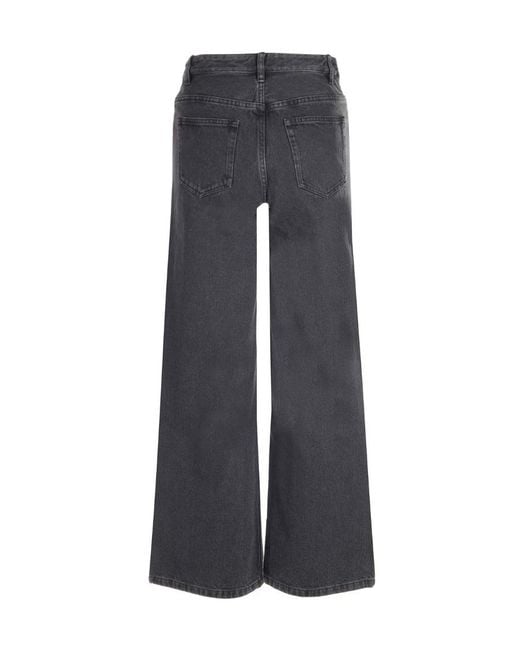 A.P.C. Gray Wide-Leg Cropped Jeans