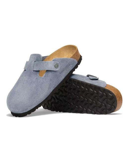 Birkenstock Gray Boston Buckled Clogs