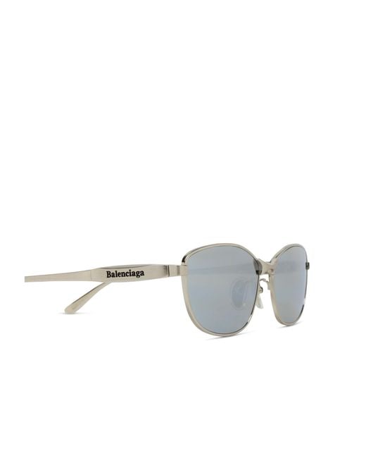 Balenciaga White Eyewear Rectangle Frame Sunglasses for men