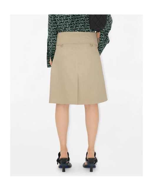 Burberry Natural Belted-Waist Wrap Mini Skirt