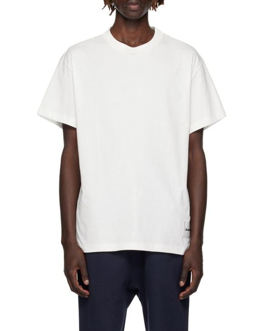 Jil Sander White 3-Pack Short-Sleeved T-Shirt Set for men