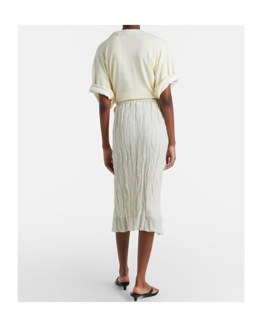 Rohe Natural Cotton-Blend Midi Skirt