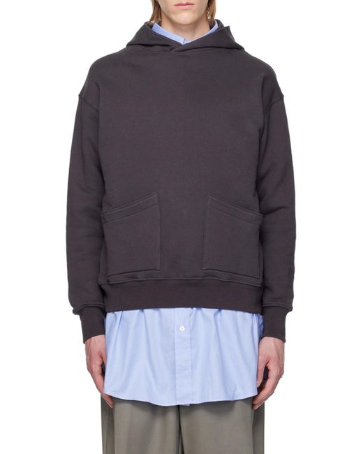 Maison Margiela Blue Long Sleeved Hoodie