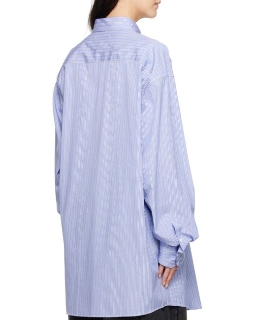 Maison Margiela Purple Striped Button-Up Shirt for men