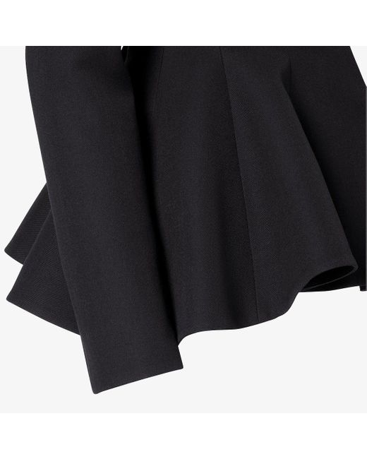 Fendi Black Grain De Poudre Wool Jacket