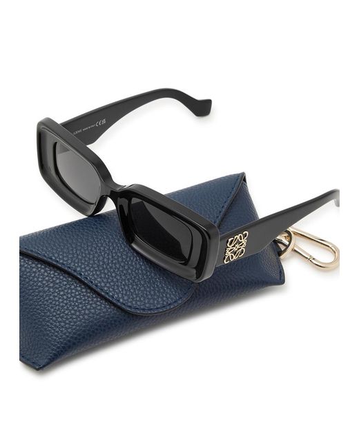 Loewe Black Rectangle-Frame Sunglasses