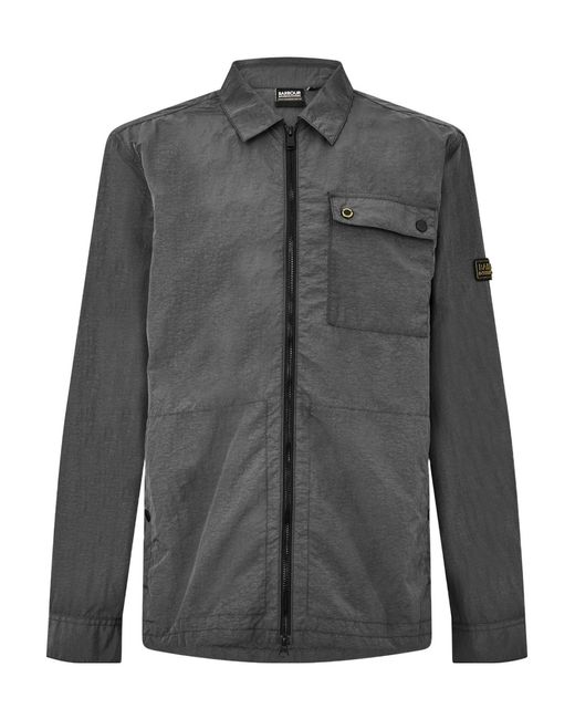 Barbour Gray Zipper Casual Jacket for men