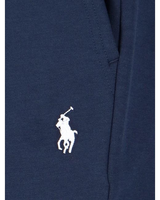 Ralph Lauren Blue Drawstring Cuffed Joggers for men