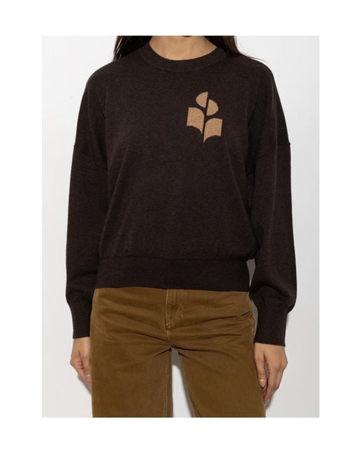 Isabel Marant Black Long-Sleeve Knit Top