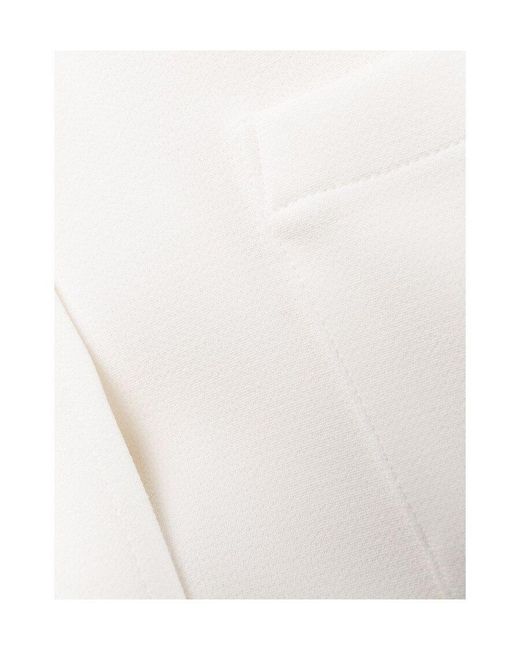 Alberto Biani White Crepe Blouse