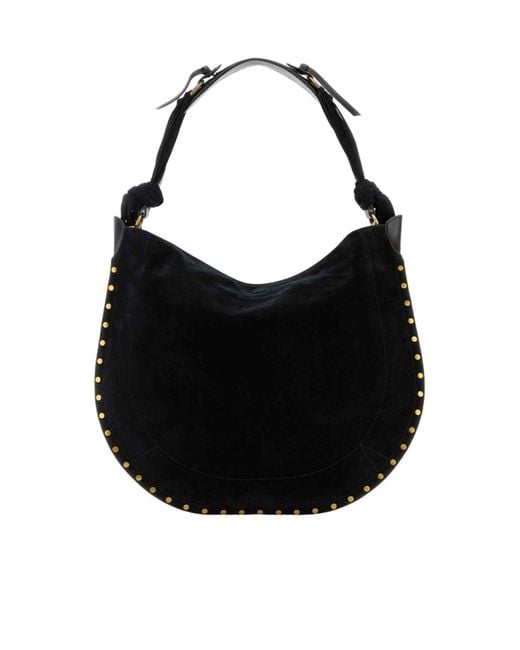 Isabel Marant Black Oskan Studded Shoulder Bag