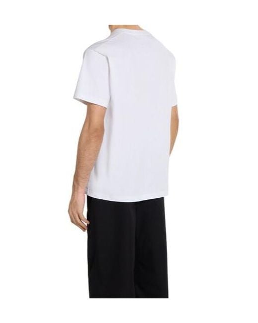 Gucci White Logo Embroidered Crewneck T-Shirt for men