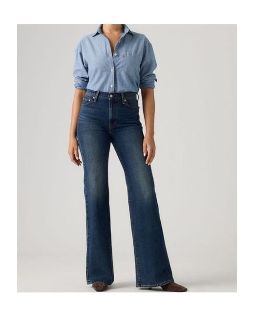 Levi's Blue Ribcage Flare Jeans