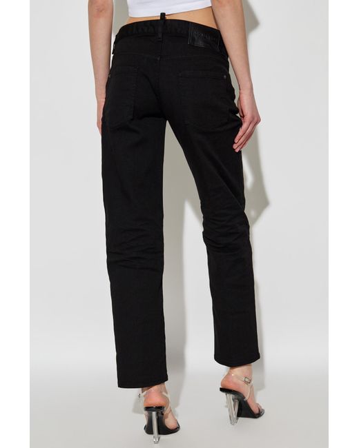DSquared² Black Jenna Straight Leg Jeans