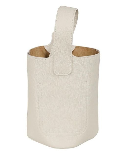 Loewe White Top Handle Tote Bag