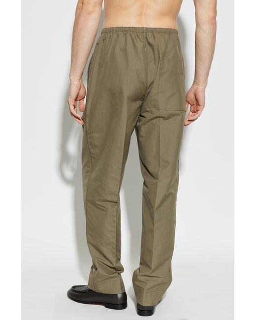 Bottega Veneta Green Drawstring Casual Pants for men