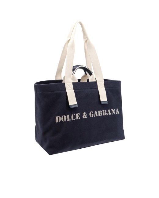 Dolce & Gabbana Blue Logo Printed Shoulder Bag for men
