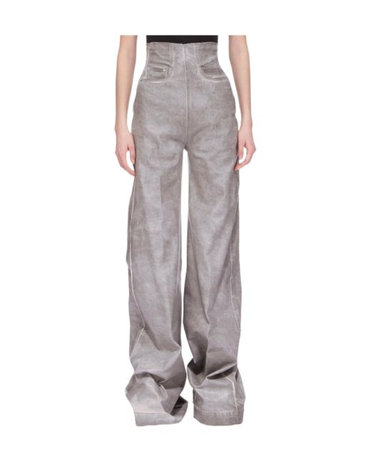 【RICK OWENS】Drkshdw Dirt Cooper デニムパンツ グレー Rick Owens DRKSHDW Dirt Cooper ワイドパンツ | グレー