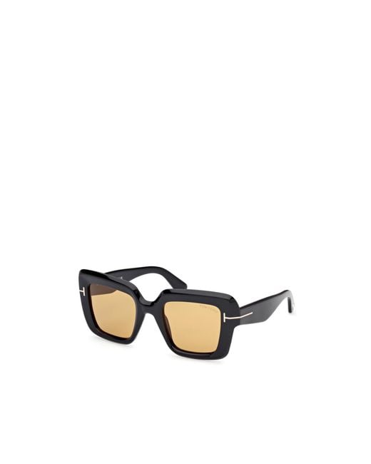 Tom Ford Metallic Eyewear Esma Oversized Frame Sunglasses for men