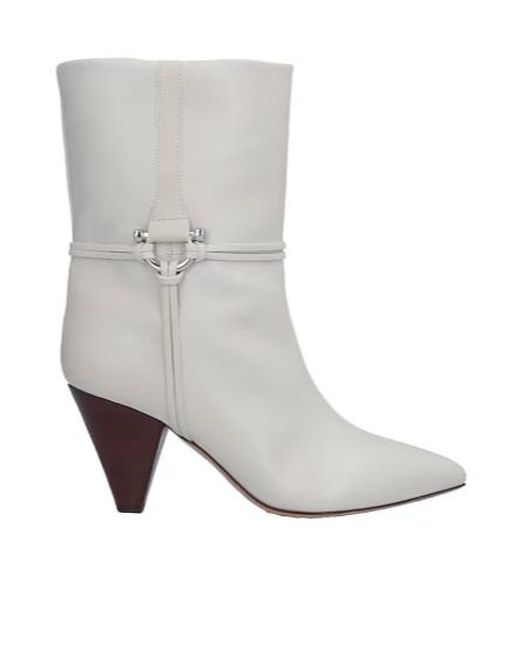 Isabel Marant White Ankle Boots