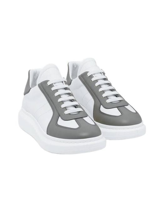 McQueen White Oversized Lace-Up Sneakers for men