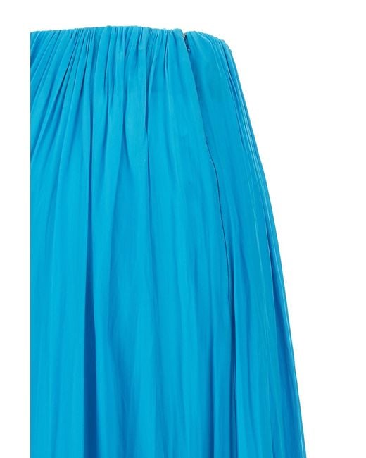 Lanvin Blue Asymmetrical Midi Skirt