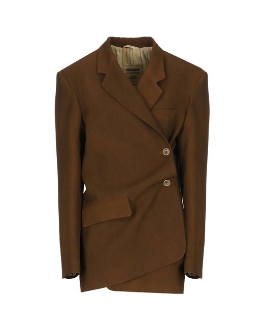 Uma Wang Brown Oversized Jacket