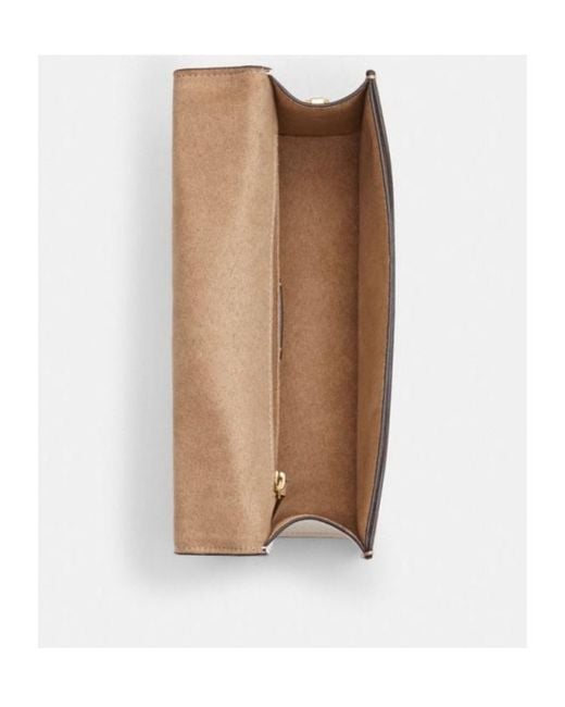 COACH White Logo Letter Shoulder Bag