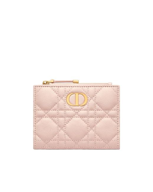 Dior Pink Caro Dahlia Wallet