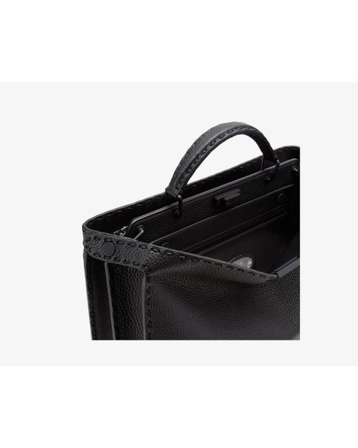 Fendi Black Selleria Bag With 713 Hand-Sewn Topstitches for men