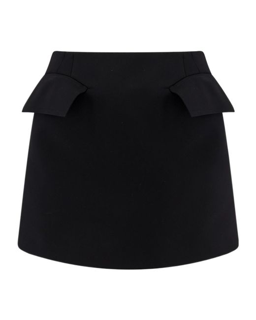 ミニスカート Alexander Mcqueen Black Wool Gabardine Mini Skirt McQueen Gabardine Mini Skirt in Black | Lyst