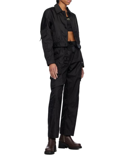Ganni Black Logo Patch Strap Top